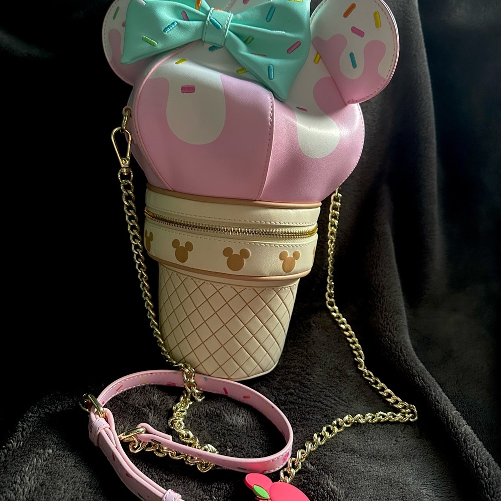Stitch Shoppe By Loungefly Pink Minnie Mouse Ice Cream Crossbody Bag